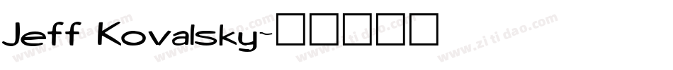 Jeff Kovalsky字体转换